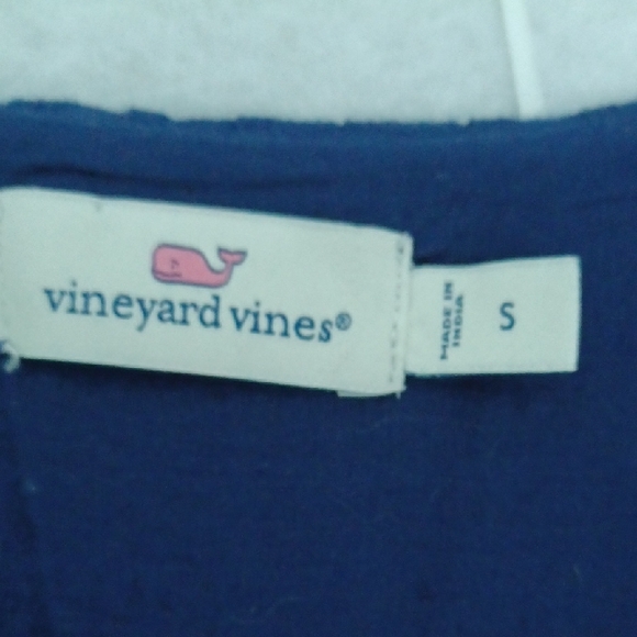 Vineyard Vines Deep Blue Linen Dress - Picture 2 of 9